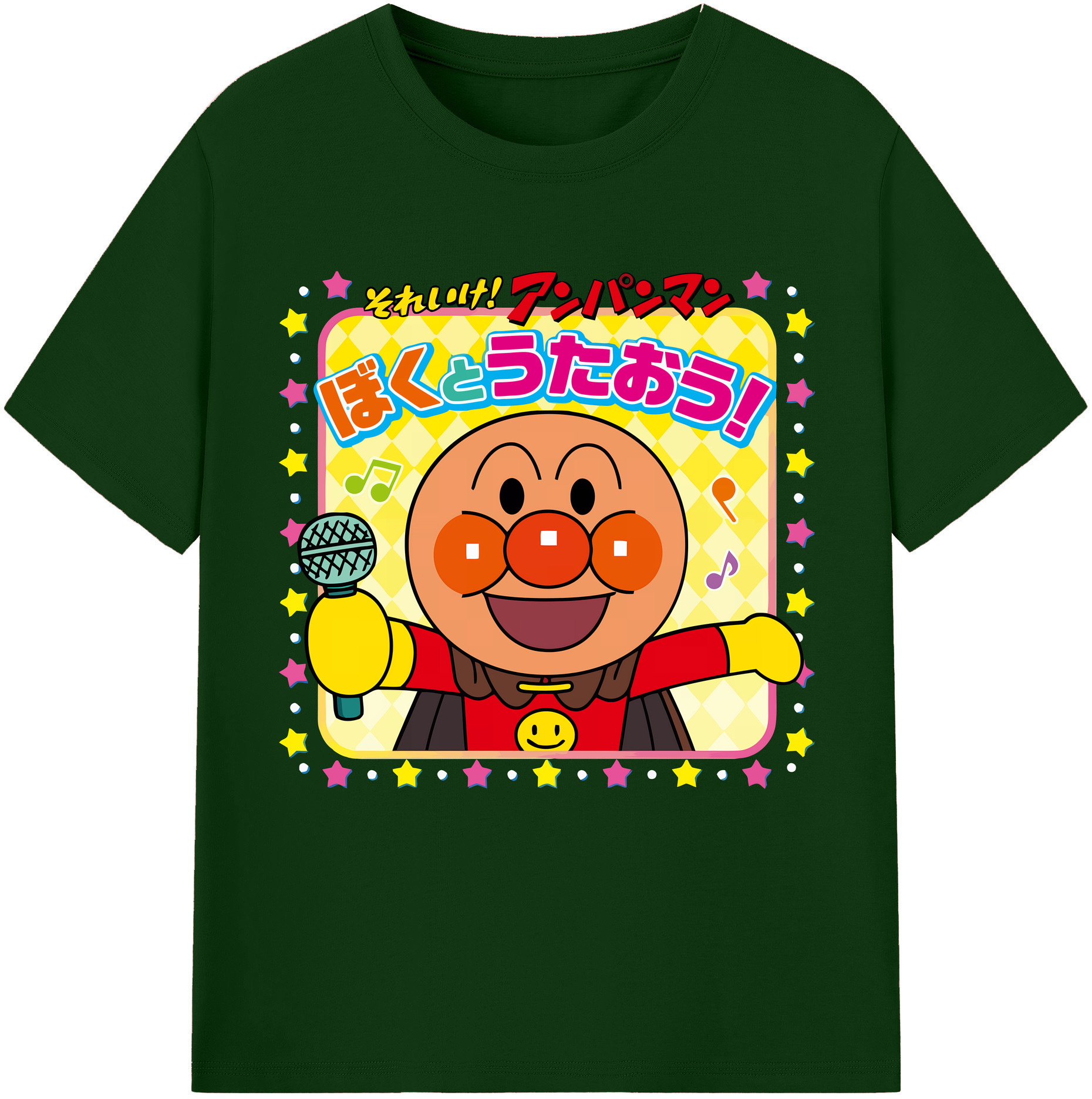 （画像用） アンパンマン Anpanman 綿100％半袖Tシャツ（フロントプリント）